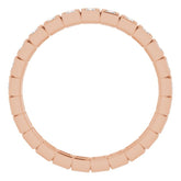 14K Rose 1/3 CTW Natural Diamond Eternity Band Size 6